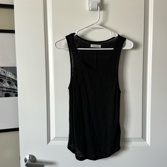 Anine Bing Black Linen Tank - Picture 1 of 4